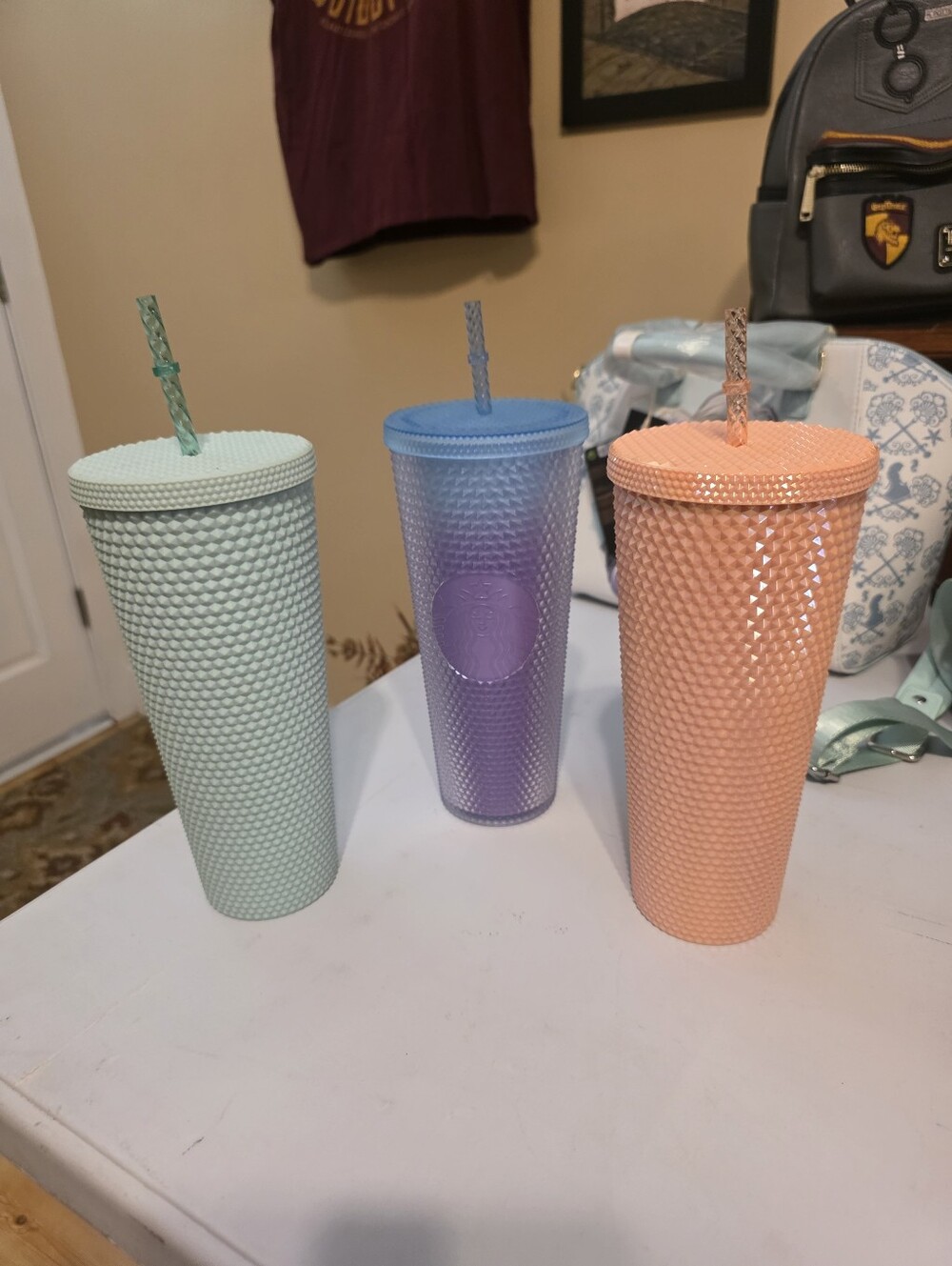 Starbucks Pastel Studded Tumblers - Mint, Lavender, Peachstar (3 Available)